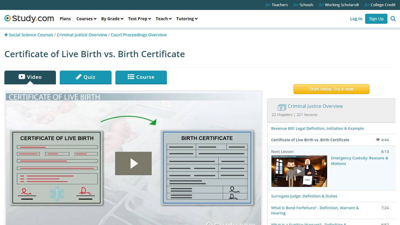 Certificate of Live Birth vs. Birth Certificate | Outline, Differences ...